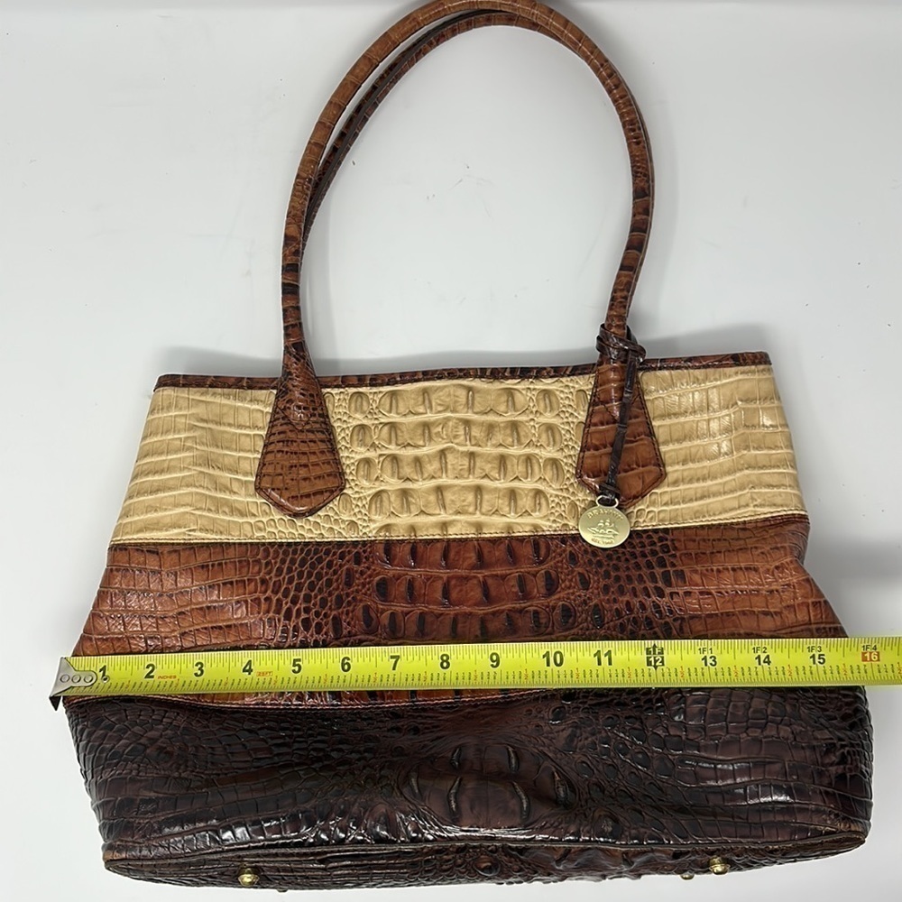Brahmin Brown Tricolor Large Anytime Tote Purse - Picture 9 of 15
